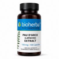Bioherba PAU D'ARCO, skruzdžių medžio žievė + vitaminas B2, 100 kapsulių