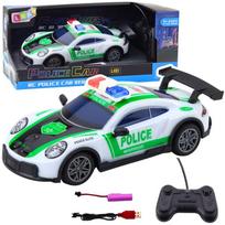 Lean Toys Nuotoliniu būdu valdomas policijos automobilis su LED apšvietimu 1:22