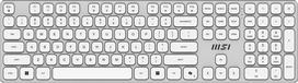 KEYBOARD +MOUSE/FORGE K210 W COMBO WHITE MSI