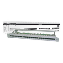 Digitus | CAT 6A Patch Panel, shielded, 1U, 24-port | RJ45, 8P8C | Grey | DN-91624S-EA
