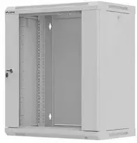 Lanberg pakabinama rack spinta 19" 12U 540X350 pilka, stiklinės durys
