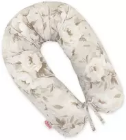 Nėščiosios pagalvės užvalkalas Longer iš medvilnės Peonies beige