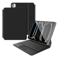 Juodas atverčiamas dėklas su klaviatūra "Tech-Protect Smartcase Magnetic + Keyboard" planšetei Apple iPad PRO 11” 5 / 6 2024-2025