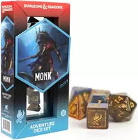 Sirius Dice Dungeons & Dragons Adventure Dice - Monk: Mėlyna / Gold