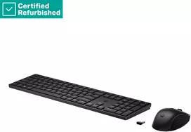Hewlett Packard (HP) RENEW GOLD HP 655 Wireless Pelė Klaviatūra Combo, spill resistant - Juodas - US ENG (Atnaujinta)
