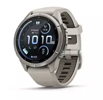 Išmanusis laikrodis Garmin fēnix® 9 Pro inReach® – 43mm, Titanas su rūko pilkos / tamsios smiltainio spalvos silikoniniu dirželiu | 010-04335-81
