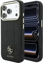 Guess Stripe Peony 4G Logo MagSafe dėklas, skirtas iPhone 17 Pro Max / 18 Pro Max – juodas