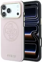 Dėklas Guess Perforated 4G Gold Logo Magsafe Case for iPhone 17 Pro Max / 18 Pro Max - Rožinė