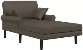 Šezlongas Pilka Dirbtinė oda