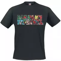 Pc Merch MARVEL Logo juodi marškinėliai - XXL dydis
