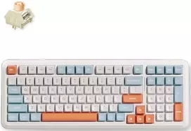 MCHOSE K99 V3 belaidė mechaninė klaviatūra| US | Icy Creamsicle Switch | 2.4GHz, BT | Horizon Or.