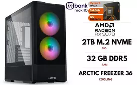 GameRoom Stacionarus kompiuteris | RYZEN 5 9600X, DDR5 32GB 6000MHz, NVME M.2 SSD 2TB, RX 9070