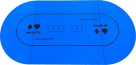 Sulankstomas pokerio stalo paviršius Buffalo, mėlynas