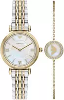 Damų laikrodis Emporio Armani Gianni T-Bar dovanų rinkinys AR80086SET + dėžutė