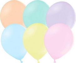 PartyDeco Helium latekso balionai, pastelinės spalvos, 100 vnt