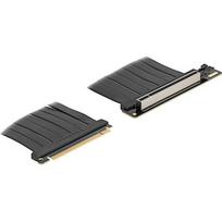 Delock riser card PCI E 5.0 x16>x16 slot 90° with cable 30cm, riser card (black) 81593