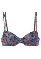 VENICE BEACH Bikinio viršutinė dalis mėlyna / rožių spalva / raudona / juoda
