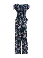 Cath Kidston Marškinėliai šviesiai mėlyna / žalia / rožių spalva / juoda