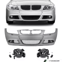 M-Pack LCI-look Priekinis Bamperis, skirtas BMW E90 / E91 PRE-LCI (05-08), su skaidriais priešrūkiniais