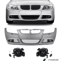 M-Pack LCI-look Priekinis Bamperis, skirtas BMW E90 / E91 PRE-LCI (05-08), su tamsintais priešrūkiniais