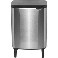 Šiukšliadėžė Brabantia Bo Hi 12 l, matinis plienas / juoda