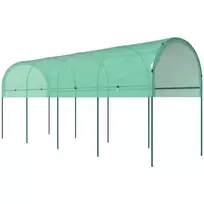 Žiemos metu atsparus plėvelinis šiltnamis su lenktu stogu, žemės tvirtinimais 400 x 120 x 170cm Žalias