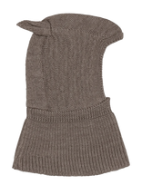 Huttelihut - Balaclava Ears Wool Knit - Balaklava - Pilka