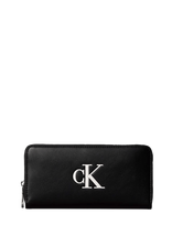 Calvin Klein - Bold Ck Long Zip Around - Piniginė - Juoda