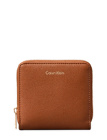 Calvin Klein - Foil Logo Medium Zip Around - Piniginė - Ruda