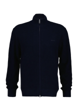 Gant - Herringbone Texture Zip Cardigan - Megztinis su užtrauktuku - Tamsiai mėlyna