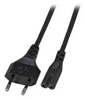EFB Elektronik Euro-C7 maitinimo laidas 180° juodas 1 m 2 x 0,75 mm² EK502.1V2