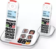 Alcatel Xtra 2355 Duo belaidis DECT telefonas (2 rageliai, juoda spalva)