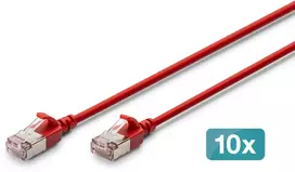 DIGITUS CAT 6A F-FTP Slim Patch Cable, Copper, LSZH, 0.5 m, Grey