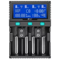 POWER PLANT, LLC AA620173 Smart 4 kanalų universalus baterijų įkroviklis Li-ion, LiFePO4, NiMH, NiCd