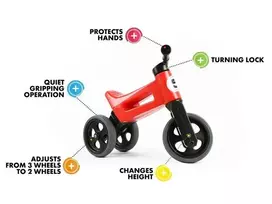 FUNNY WHEELS Rider Super Sport 2-in-1 balansinis dviratis / triratis, Orange