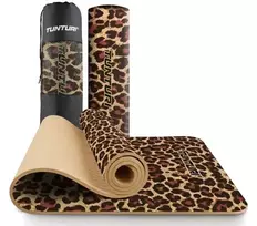 Tunturi jogos kilimėlis 8 mm su leopardiniu raštu