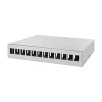 LOGILINK NP0094 12 prievadų konsolidacijos dėžutė, stalas/siena/DIN bėgis, šviesiai pilka