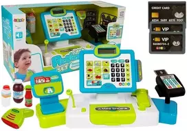 LEAN TOYS 7548 15.6 colio jutiklinis kasos aparatas su svarstyklėmis, kortelių skaitytuvu, 58 mm terminiu spausdintuvu ir Android 7.1
