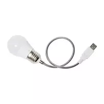 Logilink UA0220 USB LED stalinė lempa su lanksčiu kakliuku, balta šviesa, juoda