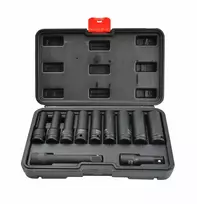 AWTOOLS 1/2 colio giluminis smūginis raktų komplektas 11 vnt. 8-21 mm Black Line