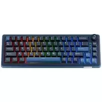Ducky OK-M 65 mechaninė žaidimų klaviatūra, 65% formos faktorius, karštai keičiami jungikliai, RGB foninis apšvietimas, ANSI išdėstymas, KTT Baby Blue jungikliai