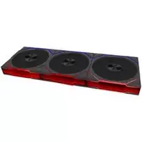 Lian Li UNI FAN TL FLEX Wireless ARGB Reverse Blade 120mm ventiliatorių rinkinys (3 vnt.) su valdikliu, juodos spalvos