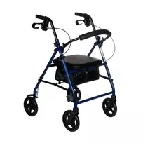 REH RF-610/N keturratis vaikščiojimo rėmas (rollatorius) – 136 kg talpa, reguliuojamas aukštis, sulankstomas rėmas