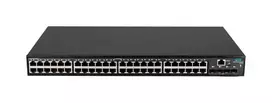 HPE FlexNetwork 5140 48G 4SFP+ EI jungiklis - 48x Gigabit Ethernet, 4x 10G SFP+ uplinkai, Layer 3 išmanusis valdymas, montuojamas į stelažą