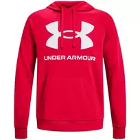 Under Armour vyriškas Rival Fleece Big Logo gobtuvas raudonas