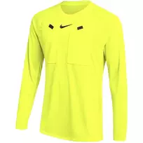 Nike Dri-FIT Referee III vyriški ilgomis rankovėmis futbolo teisėjo marškinėliai geltoni HV8326 702, dydis S