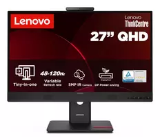 Lenovo ThinkCentre Tiny-in-One 27 Gen6 27 colių UHD IPS monitorius su integruota kamera, garsiakalbiais ir USB šakotuvu