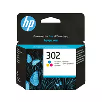 HP 302 trigalvis originalus rašalo kasetė (ciano, purpurinė, geltona) - standartinė talpa
