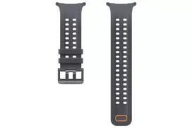 Samsung Marine Band (S/M/L), skirta Galaxy Watch Ultra2 – juodas fluoroelastomerinis laikrodžio dirželis su D formos sagtimi, 22 mm, atsparus vandeniui