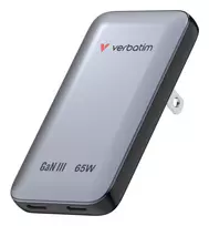 Verbatim Slim GaN Charger 2 prievadų 65W (EU/UK/US) pilka